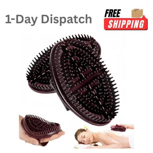 2Pcs OTXKXBLP Silicone Meridian Massage Brush Scalp Body Acupressure Relax