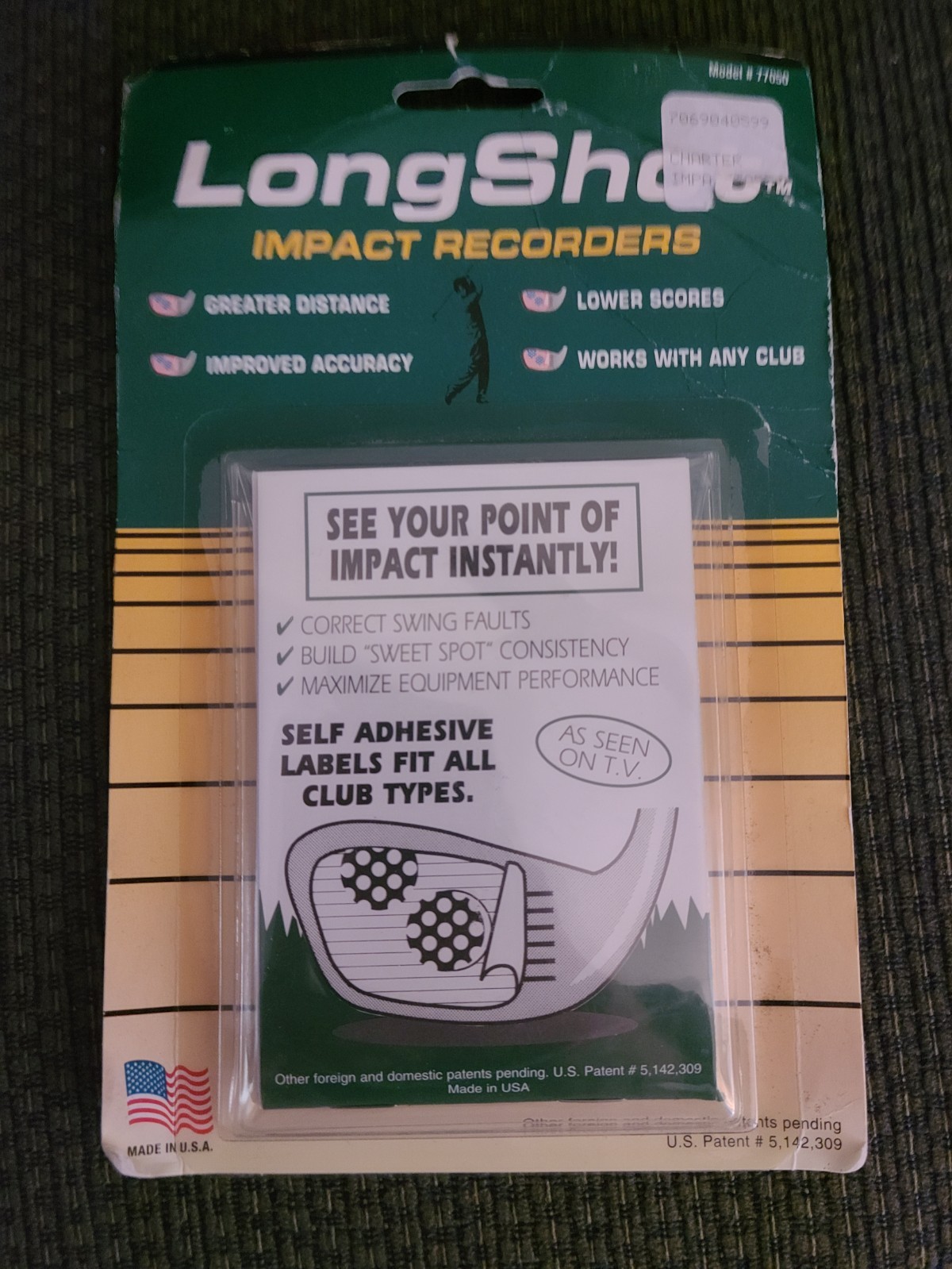 Longshot Golf Standard Iron Impact Recorder Kit Irons, Woods, and putters