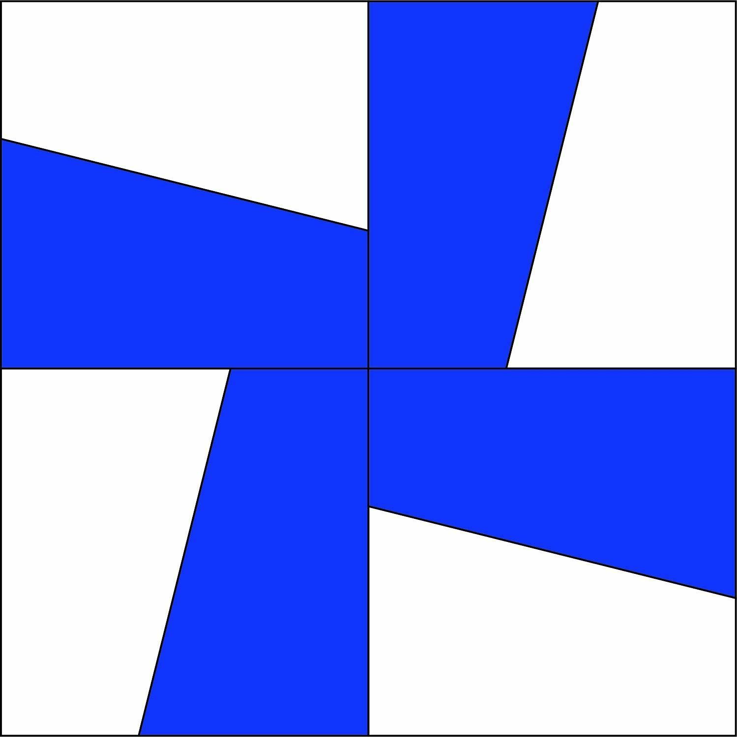 Windmill Quilting Template- For 8" Square Clear 1/8"