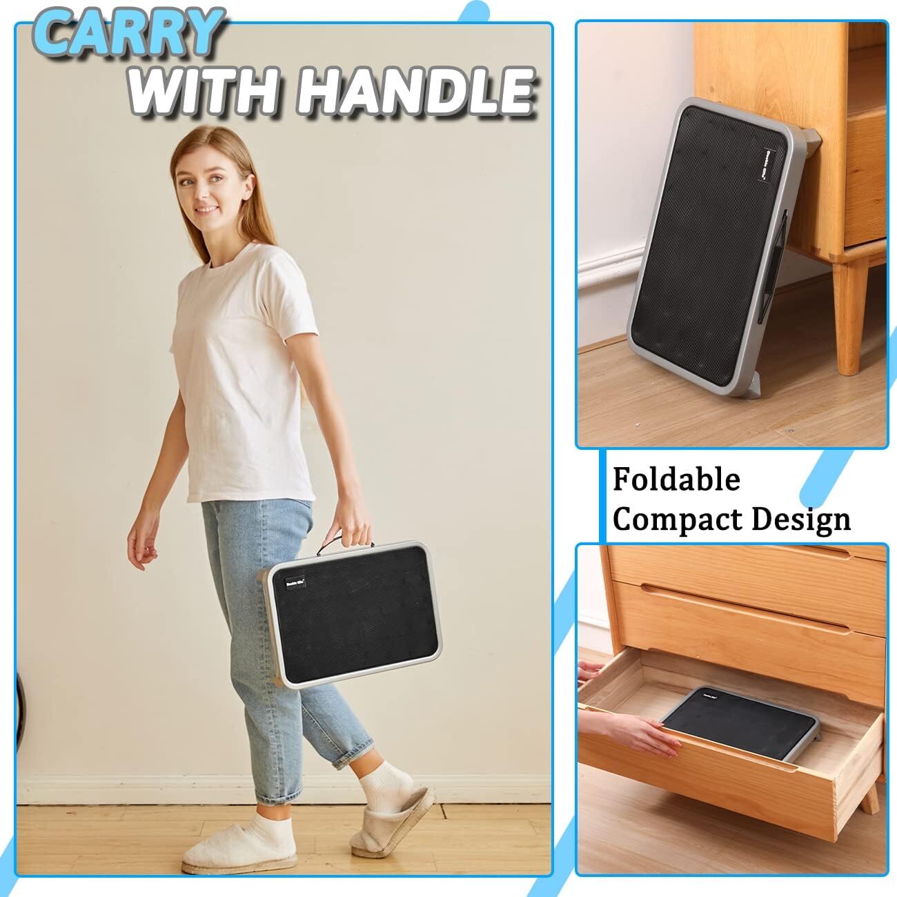 3 Levels Adjustable Folding Step Stools For Adults, Sturdy Metal Rv Step Stool,