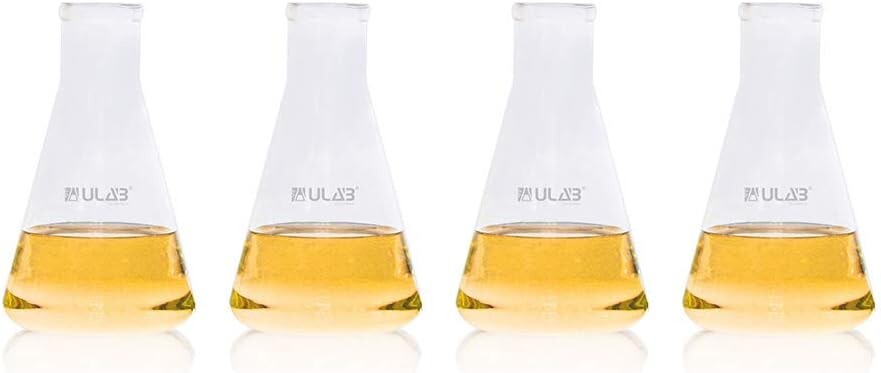 4 ULAB Narrow-Mouth Glass Vases 17oz 500ml Home Vases Decor without Graduation