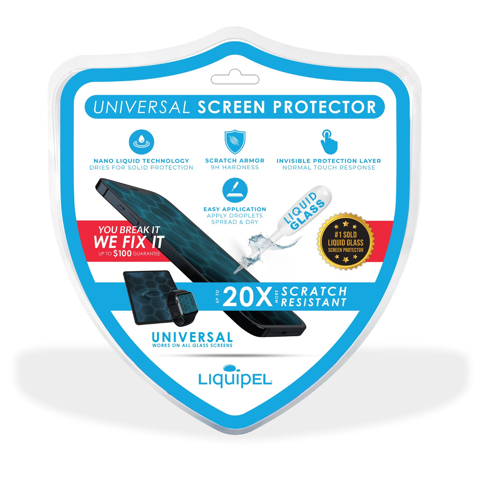 Liquipel Universal NANO Liquid Glass Screen Protector/Phone,Tablets