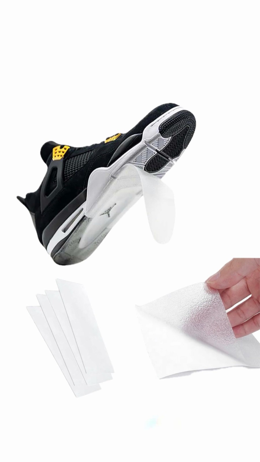 Sneaker Sole Protectors 4 Pack – Clear Self-Adhesive Shoe Sole Guard & Anti-S...