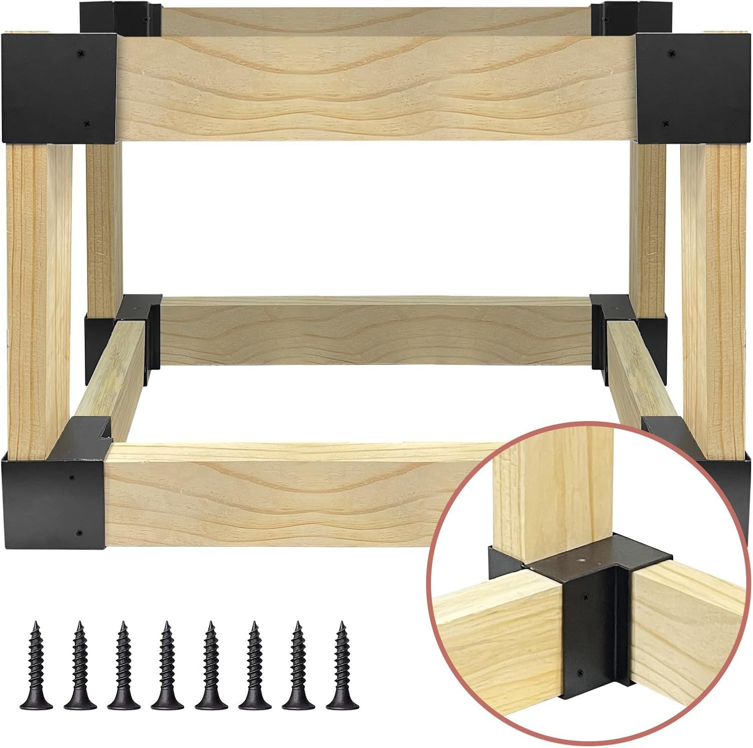 Workbench Corner Brackets, 8 Pcs Steel Workbench Kit for Custom Workbench Shelvi