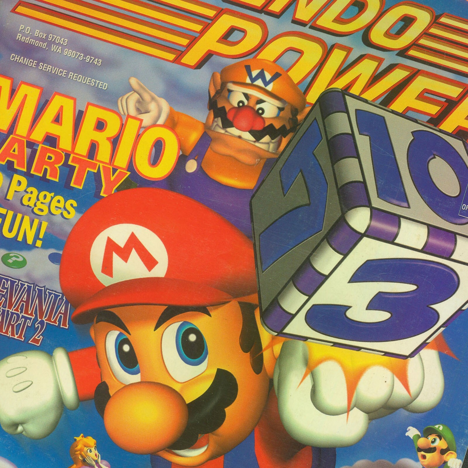 Nintendo Power Magazine Volume 117 February 1999 Mario w/ Rampage 2 Poster VG++