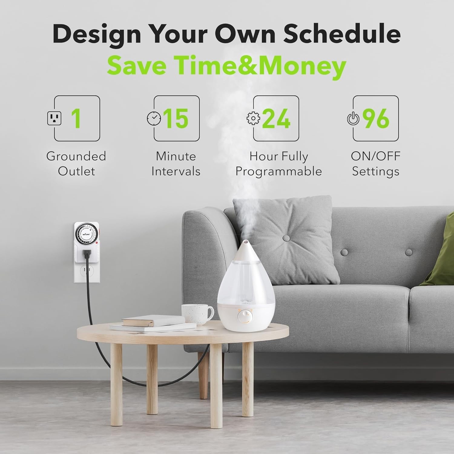 24 Hour Plug-in Mechanical Timer for Efficient Appliance Automation – Listed