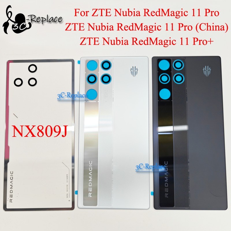 For ZTE Nubia Red Magic 11 Pro + NX809J Rear Housing Glass Back Battery Cover