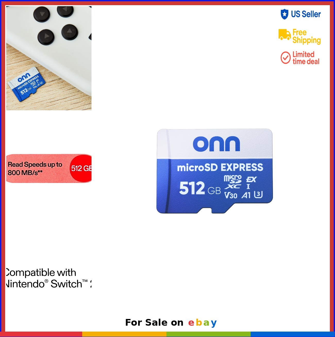 512GB MicroSDXC Express Card 800MB/s Read 600MB/s Write Waterproof Shockproof