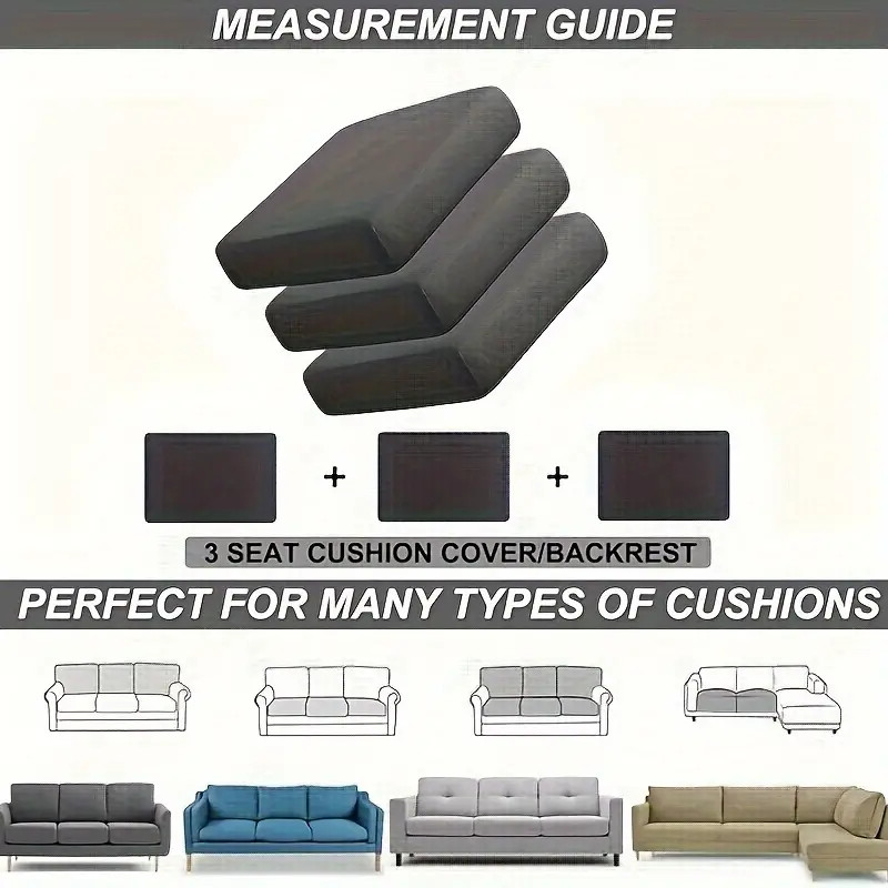 Sofa Cover Adjustable Elastic for Sofa Seat Cover 3+1 seater L shaped full set