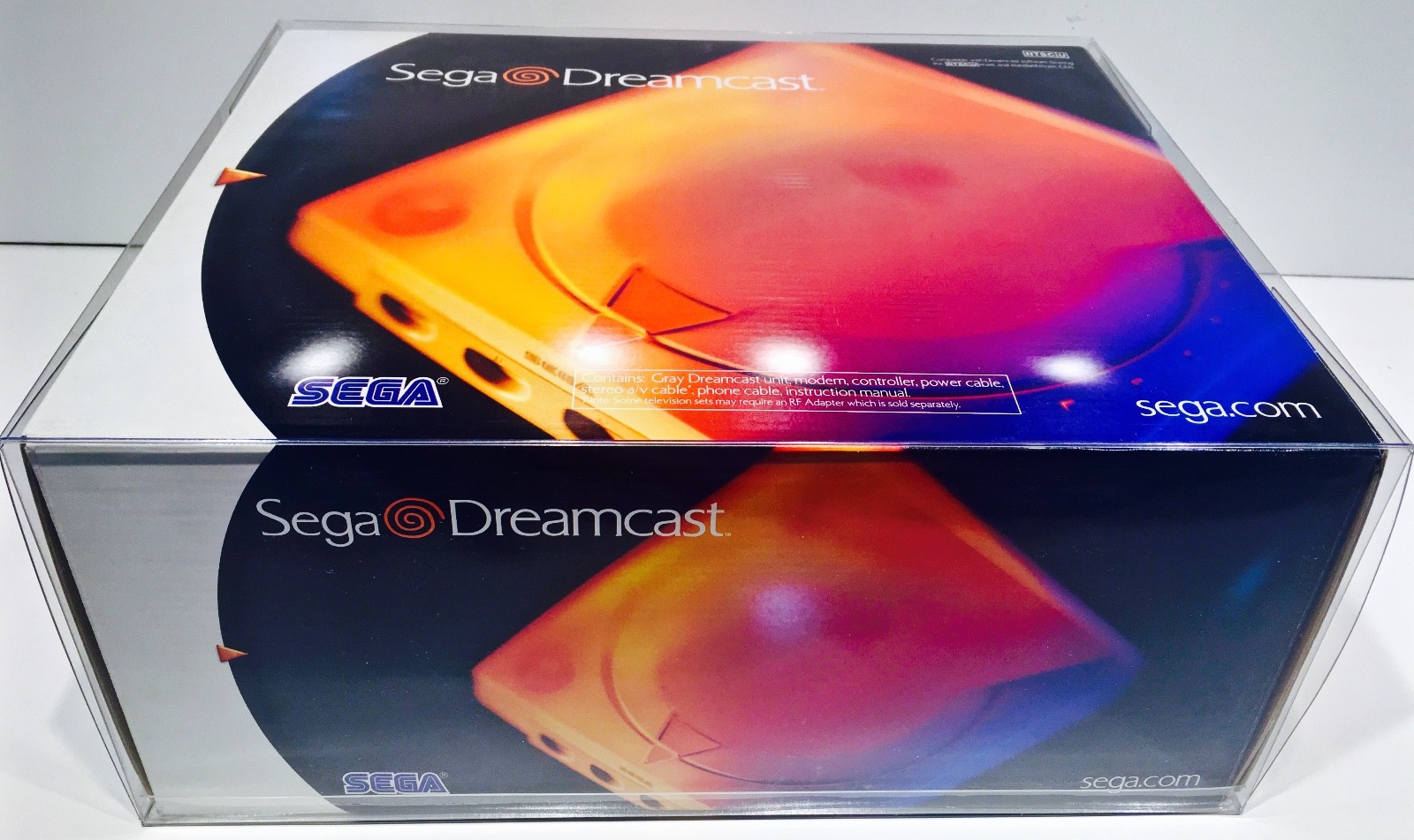 1 Console Box Protector For SEGA DREAMCAST Console Boxes NTSC Clear Display Case