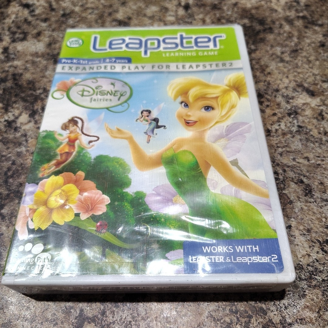 Leapster Learning Game Disney Tinker Bell Fairies Ages 4-8 Leap Frog New