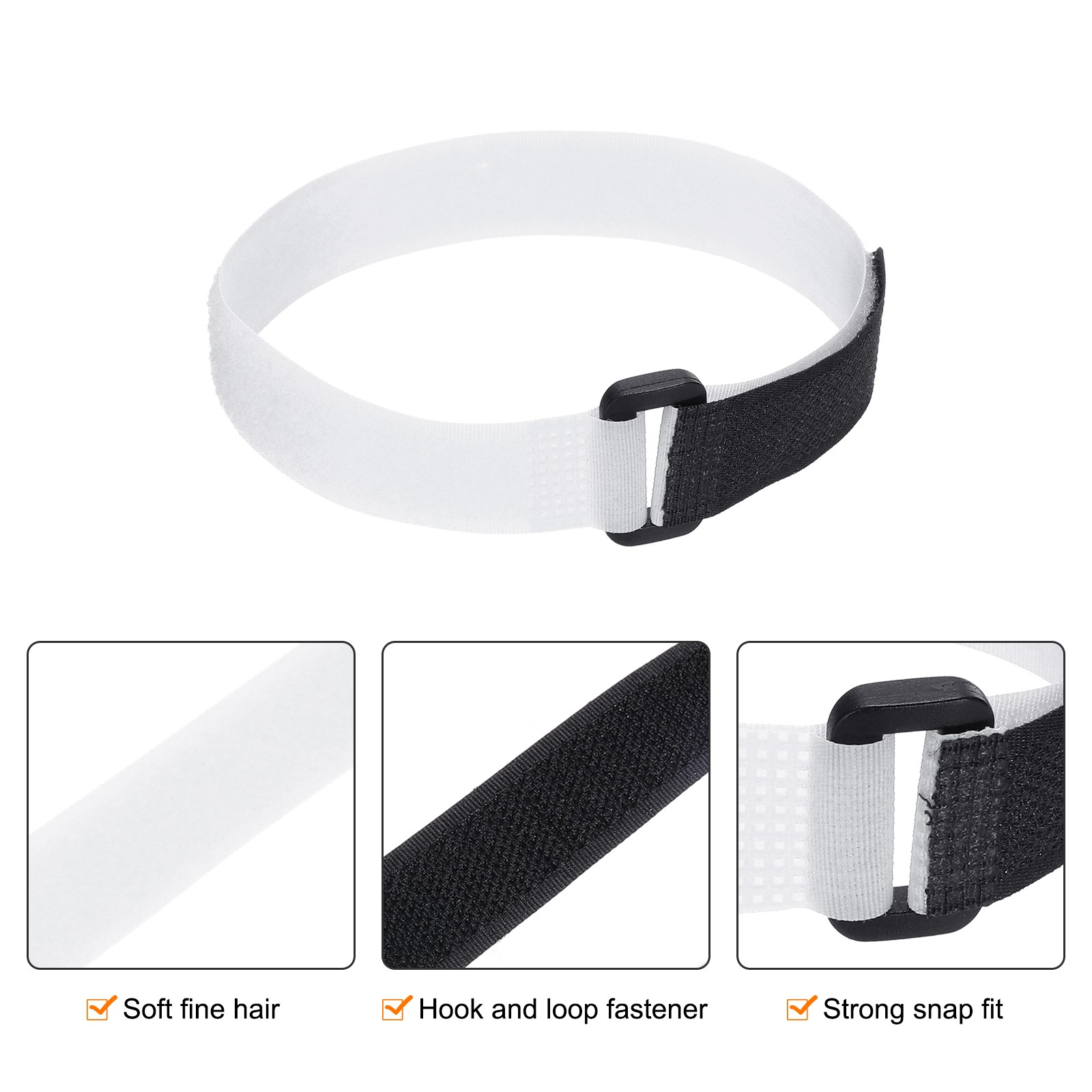 10 Pcs Battery Tie Down Straps, 0.8" x 16" White Nylon Hold Down Hook Loop Strap