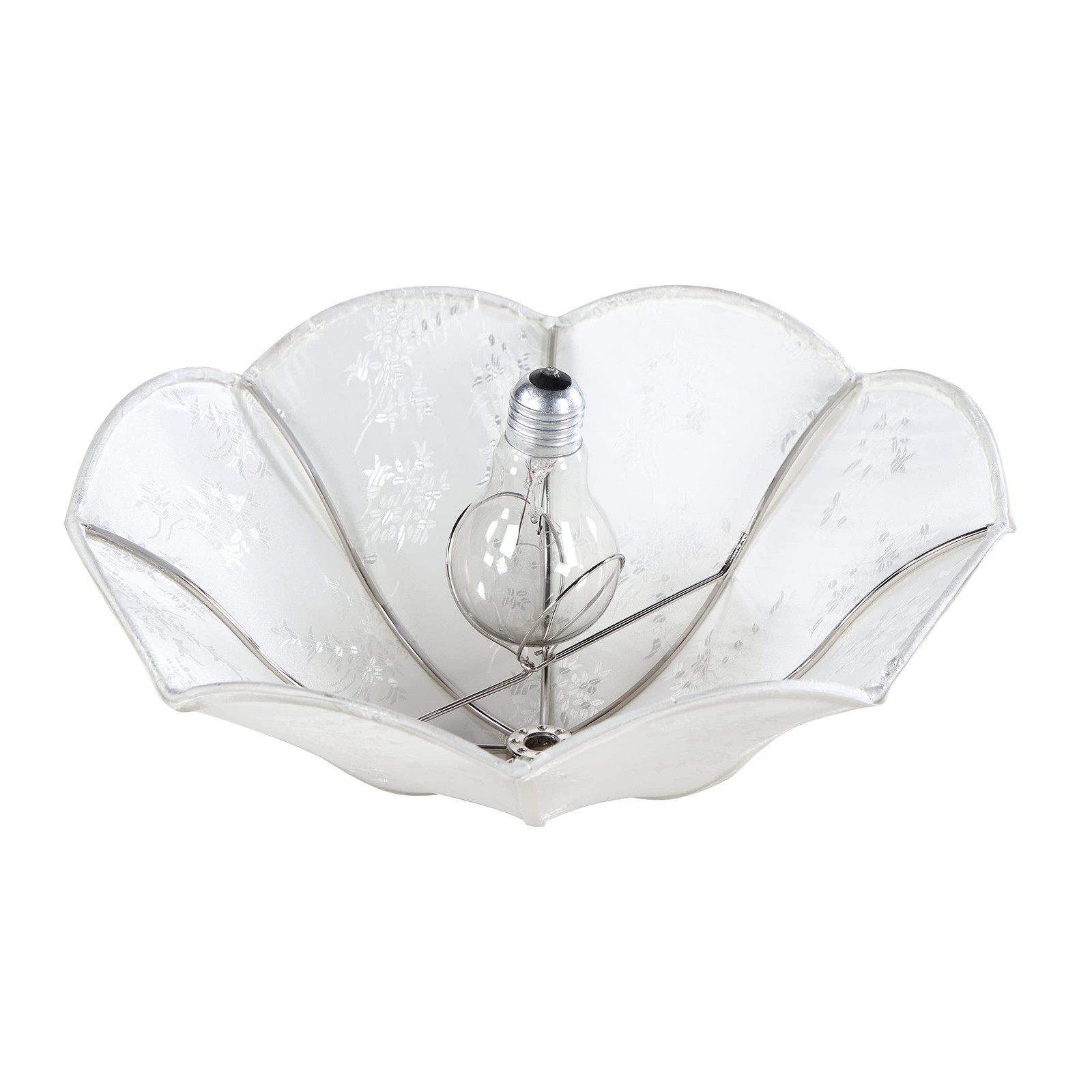 Aspen Creative 52004 Ceiling 13" diameter x 5" Height, White with Leaf
