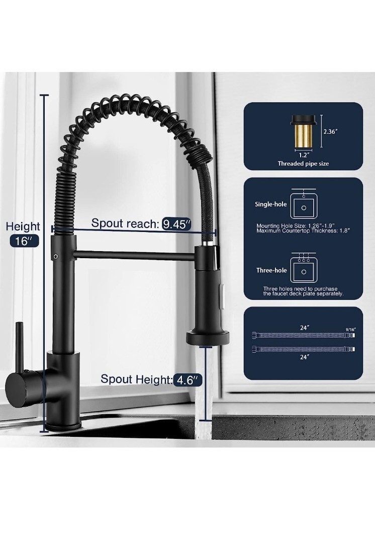 ZSW Kitchen Faucet Pulldown Srayer