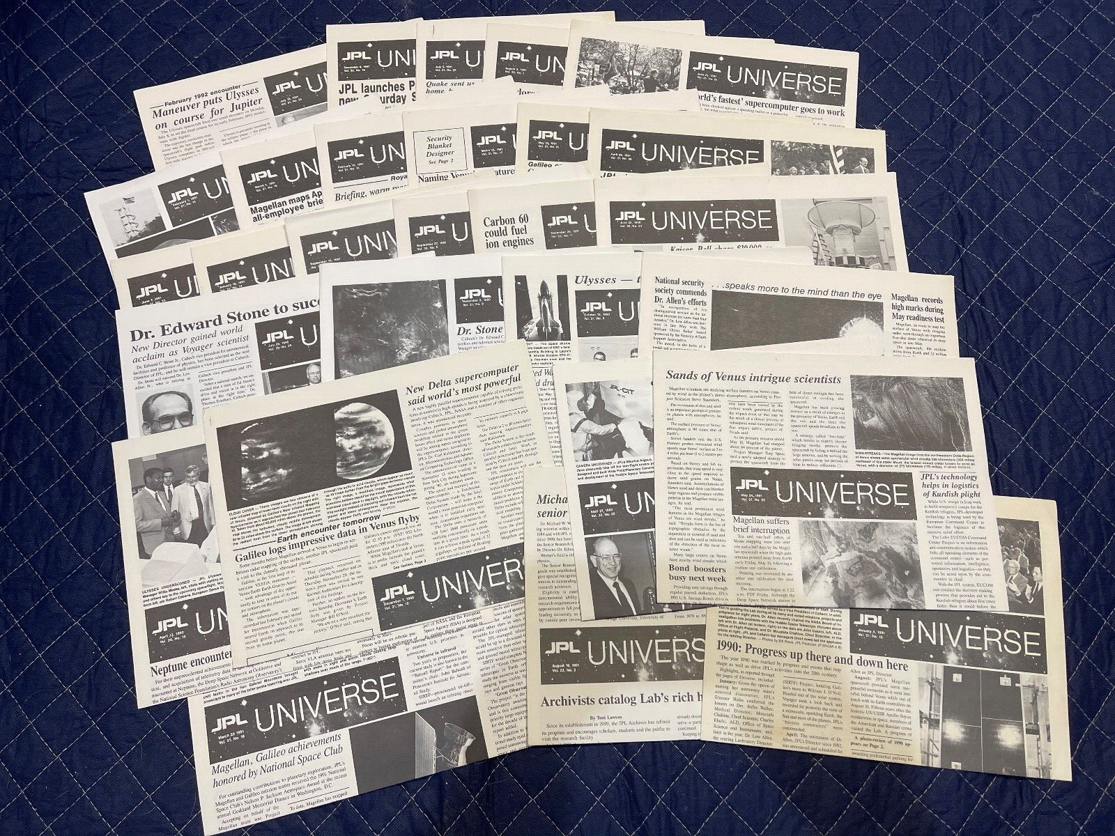 Lot of 28 JPL UNIVERSE NEWSLETTER:  1990 and 1991 -- 4559