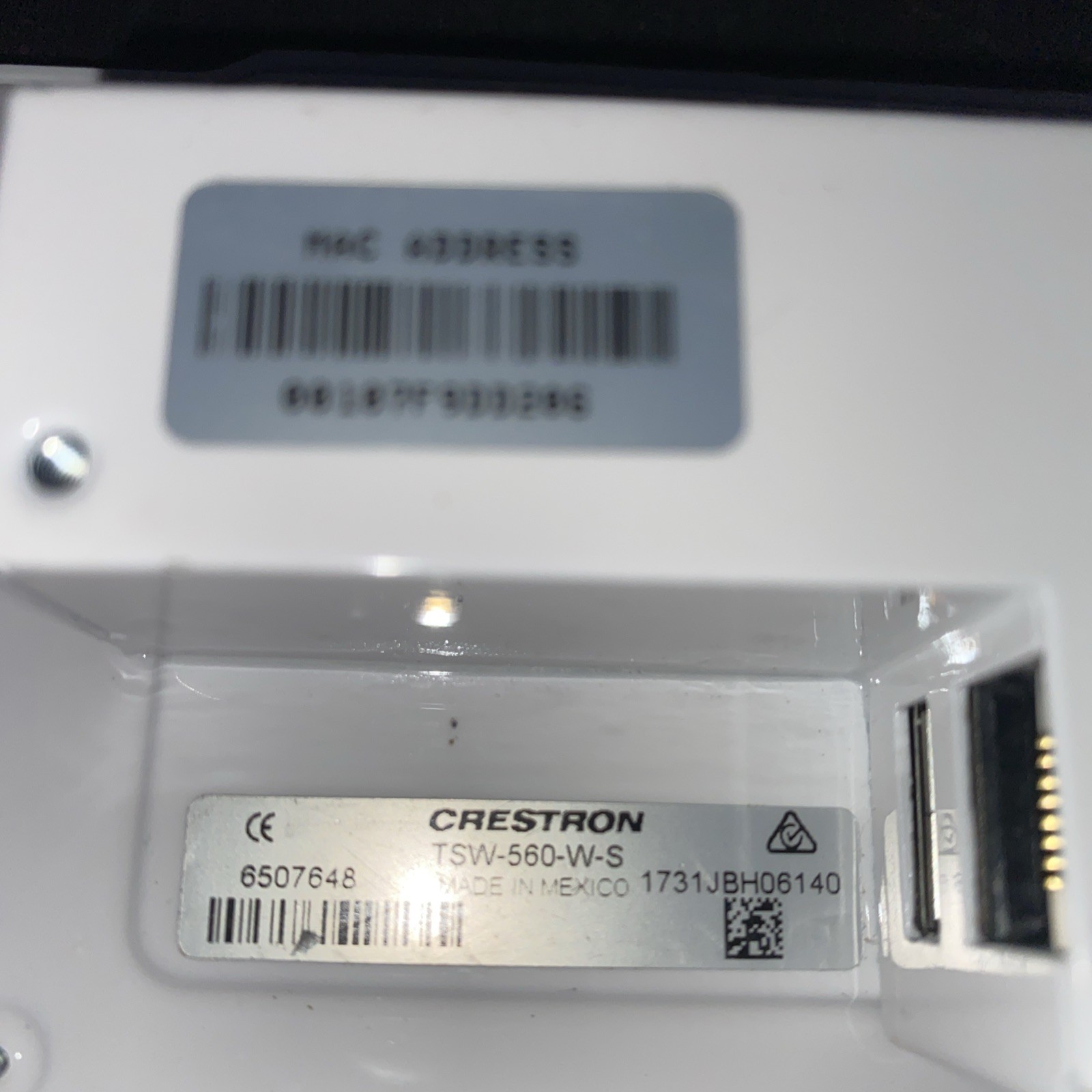 Crestron TSW-560-W-S 5 in. Touch Screen White