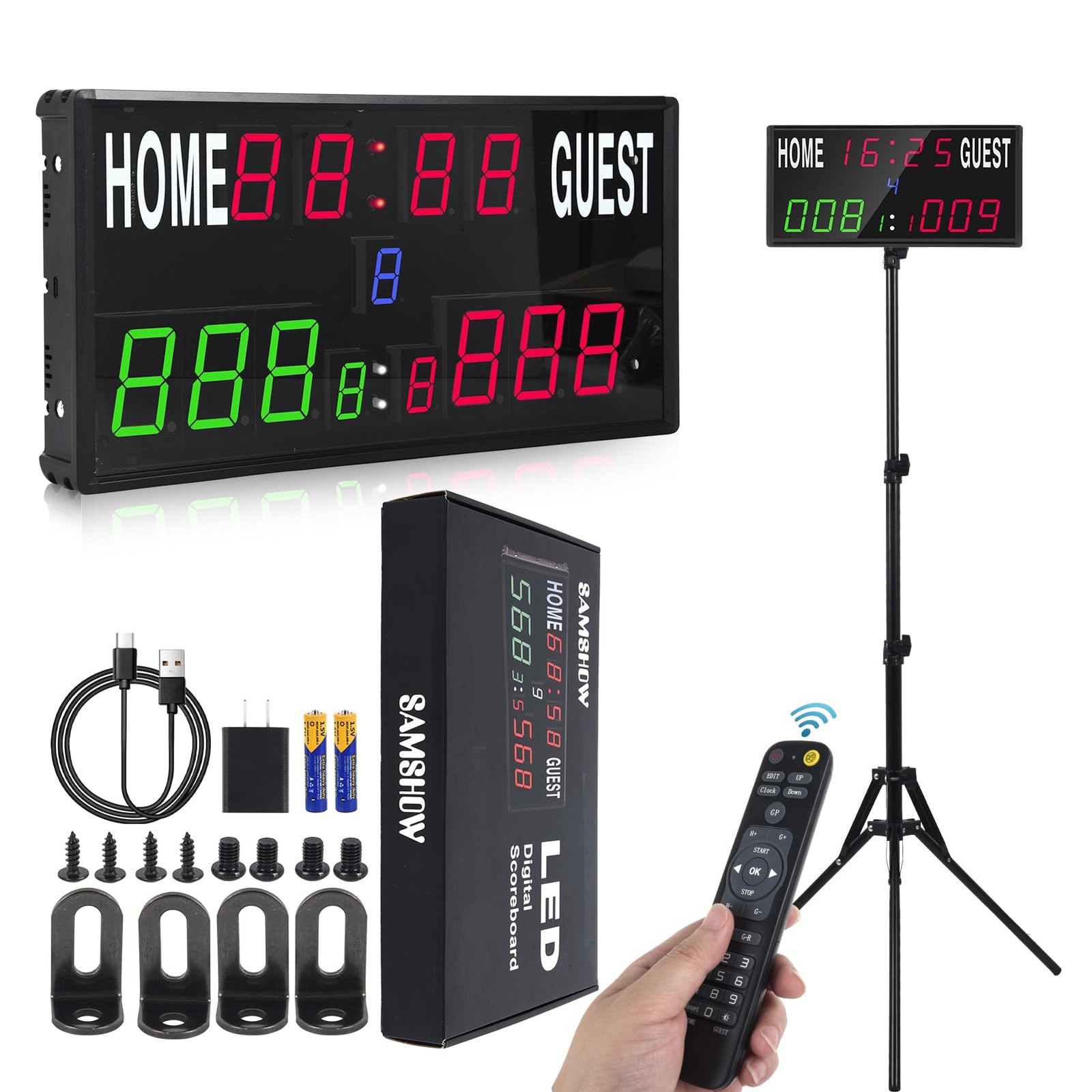 2025 LED Electronic Scoreboard with Remote & Tripod