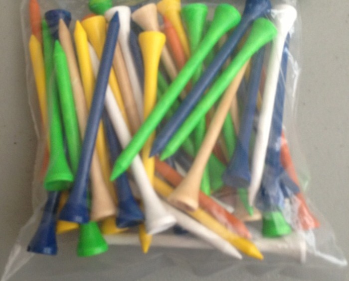 50 Ct Professional Tee  3 1/4 Wood Tees MULTI Color