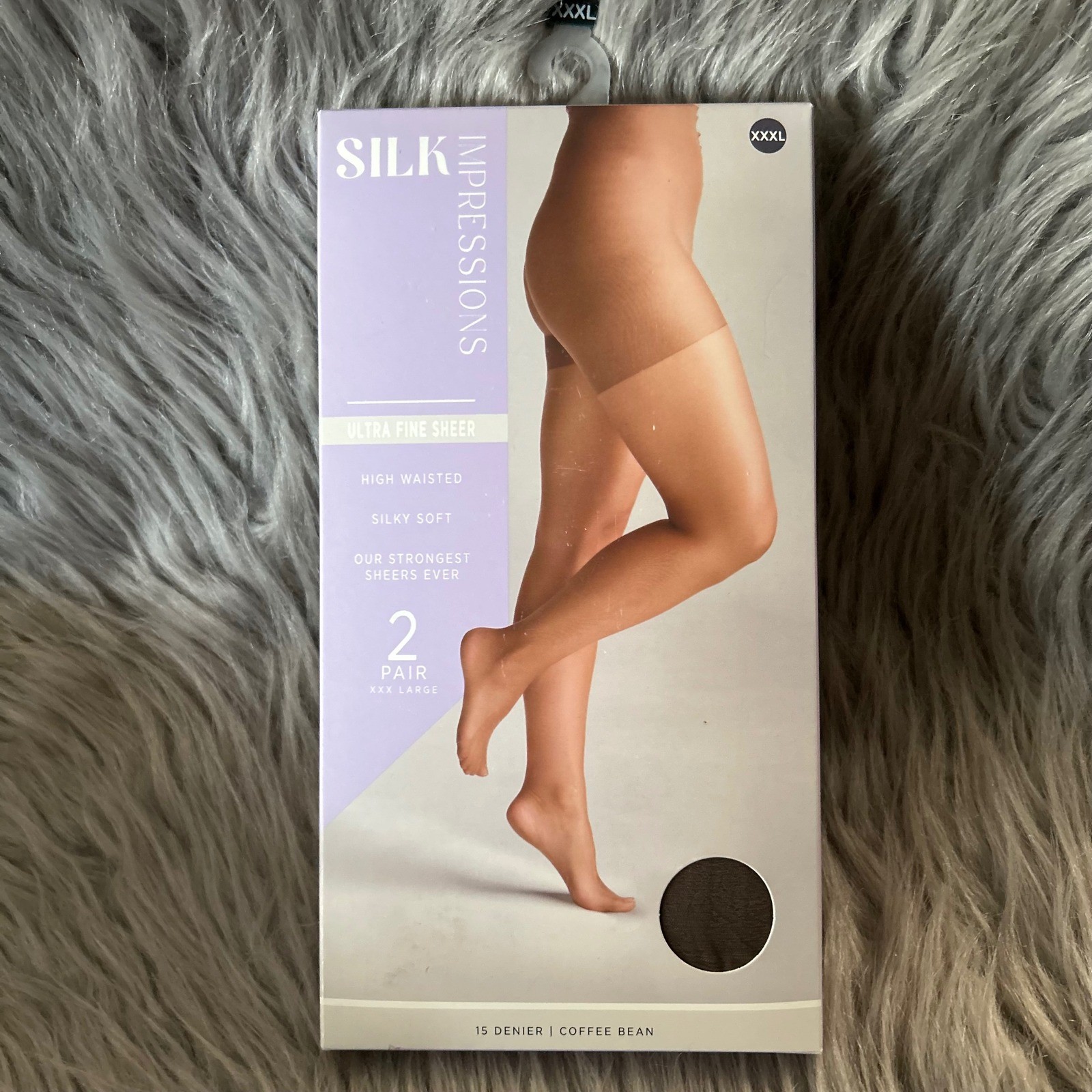 Silk Impressions Ultra Fine Sheer Tights Womens Size XXXL/3X Coffee Bean