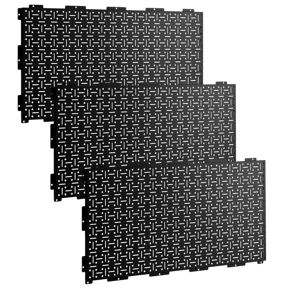 WORKPRO 3PACK Metal Pegboard 16"x 32" Heavy Duty Garage Peg Board Wall Organizer