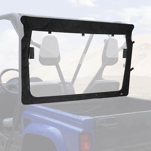 Rear Windshield with Zipper Compatible with Rhino 450 660 700 Axis 500 Hisun