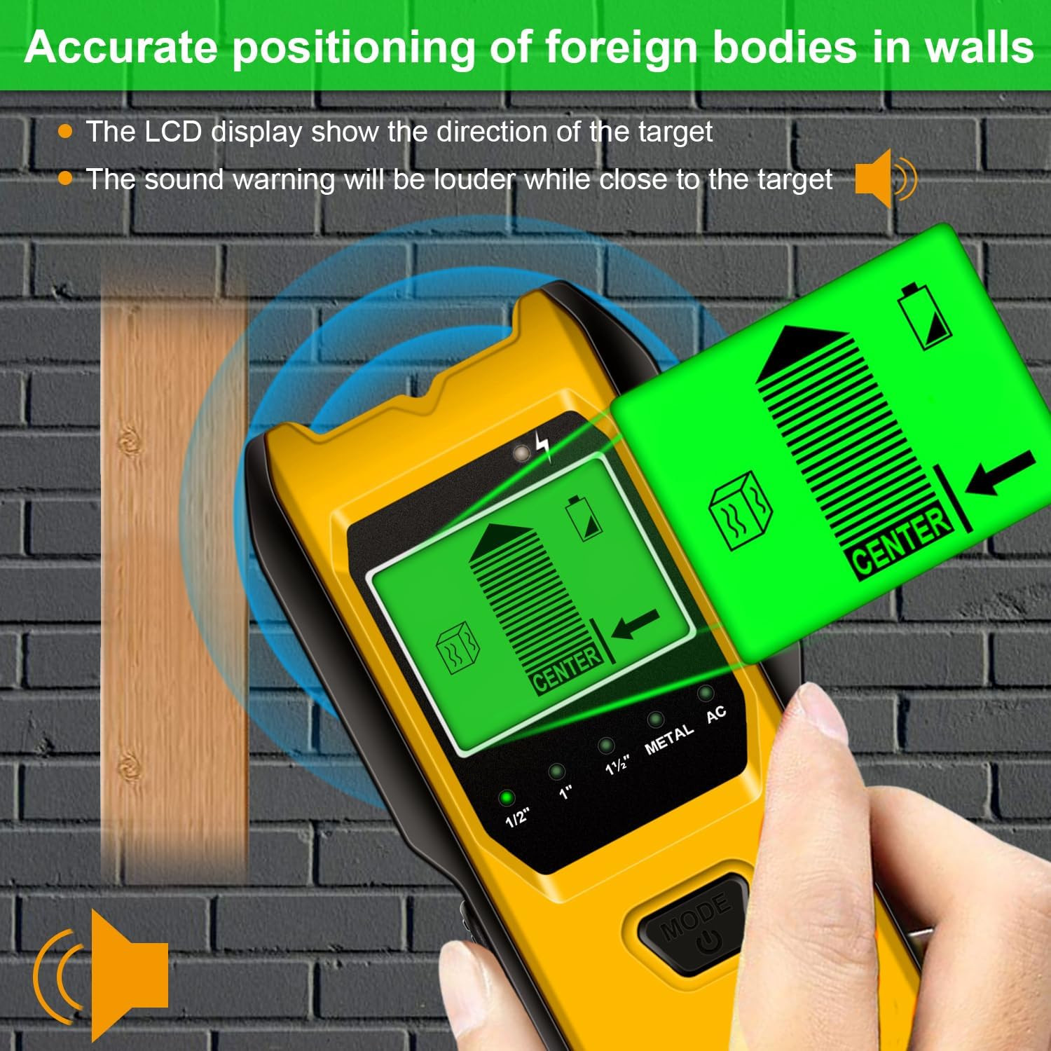 Stud Finder Wall Scanner, 5 in 1 Multifunction Stud Locator with Upgraded Smart