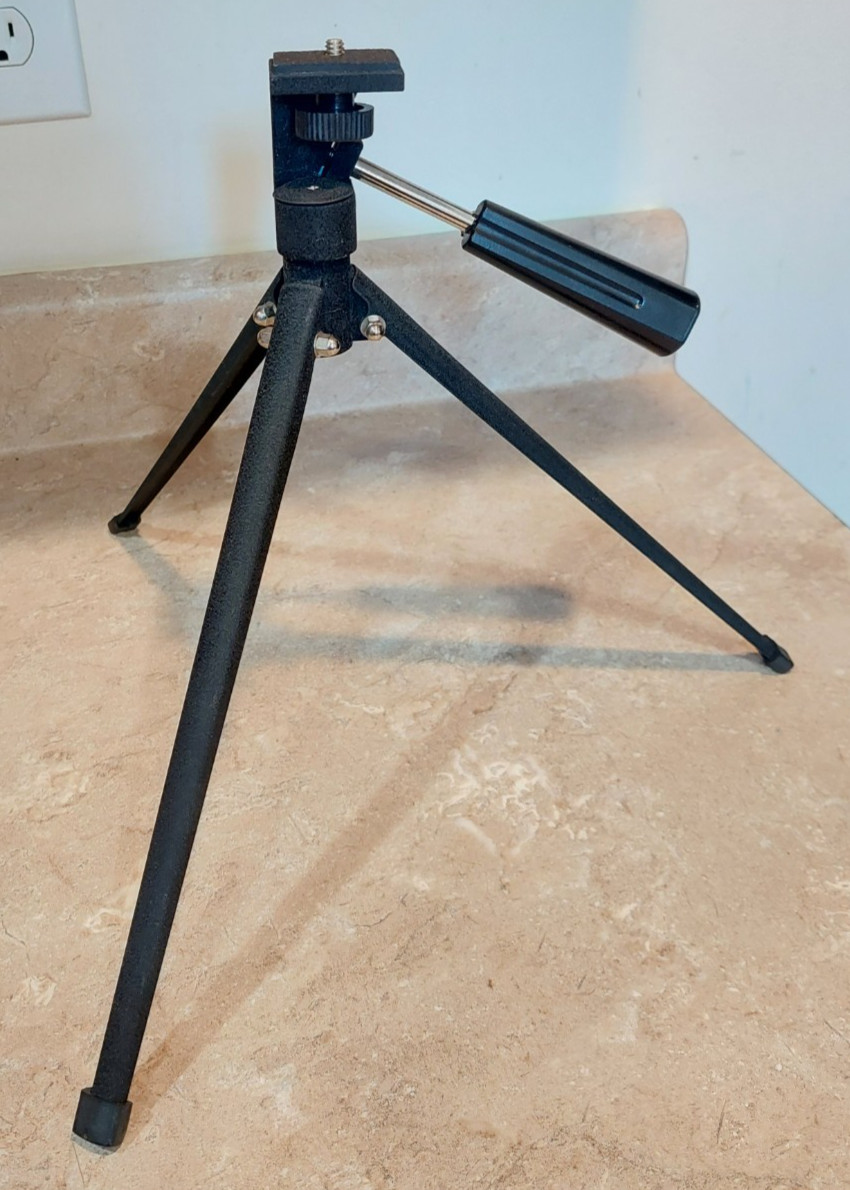 12" Camera Tripod Portable Lightweight Black Metal - OPEN BOX