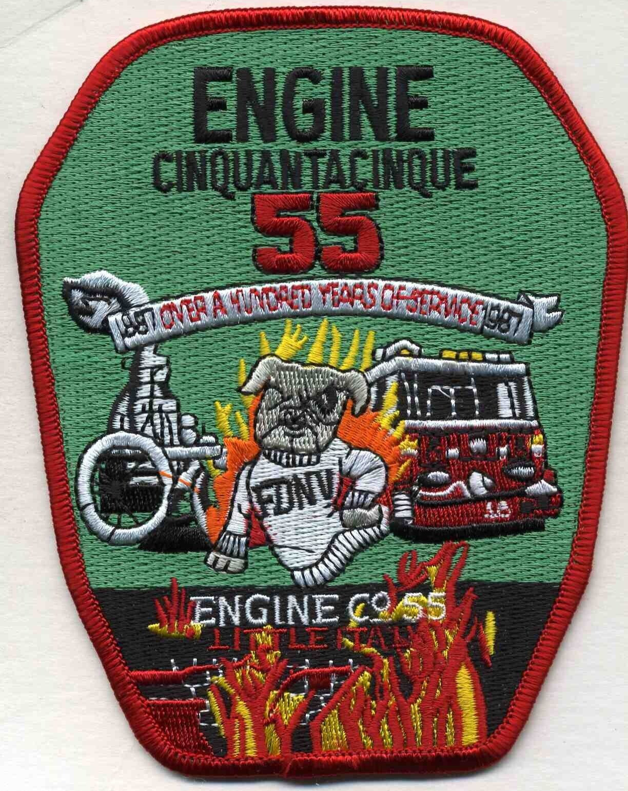 New York City - Engine - 55 "Little Italy - 100 Yrs." (4" x 5" size) fire patch