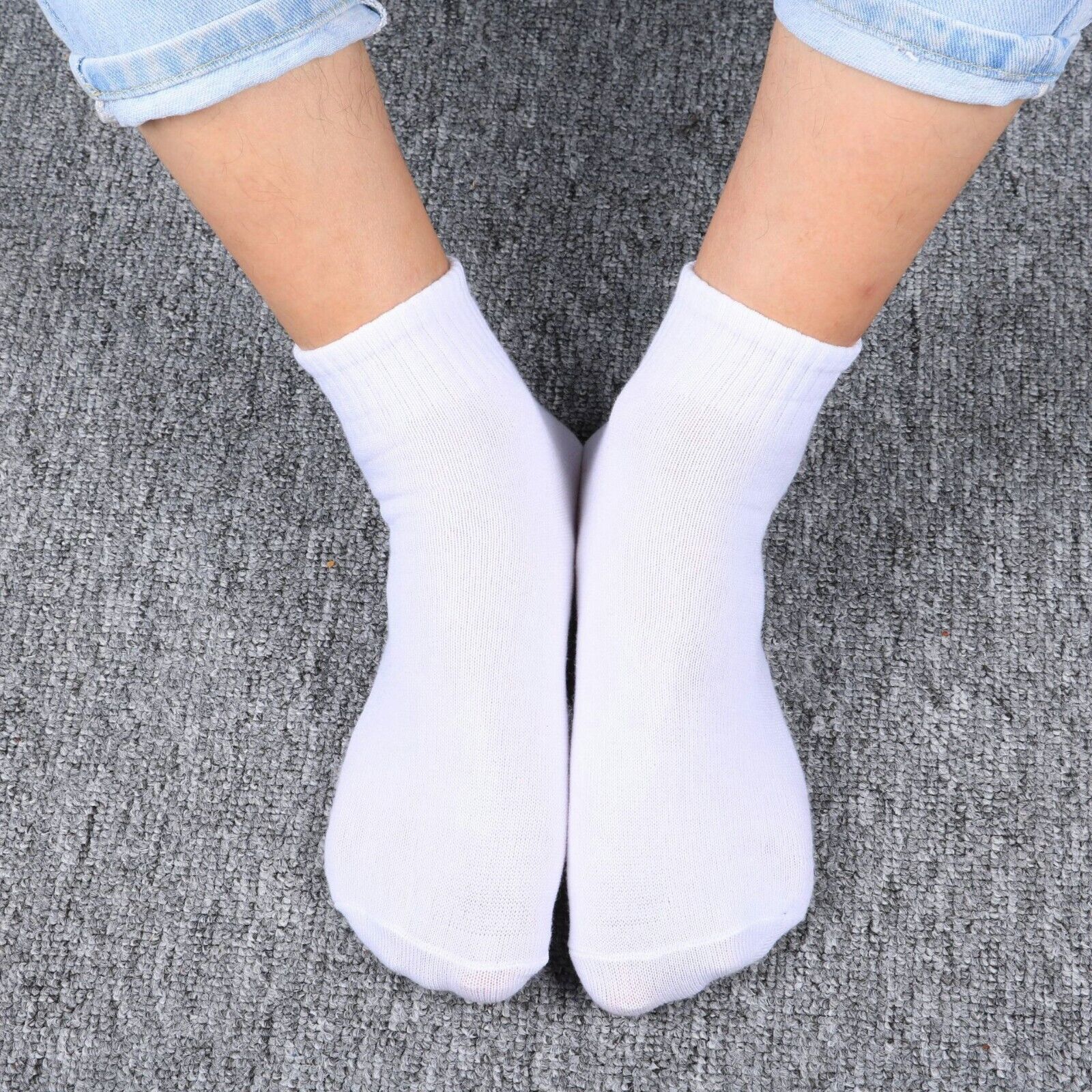 Lot 12 Pairs Mens Womens Ankle/Quarter Crew Socks Sport Casual Cotton Socks US