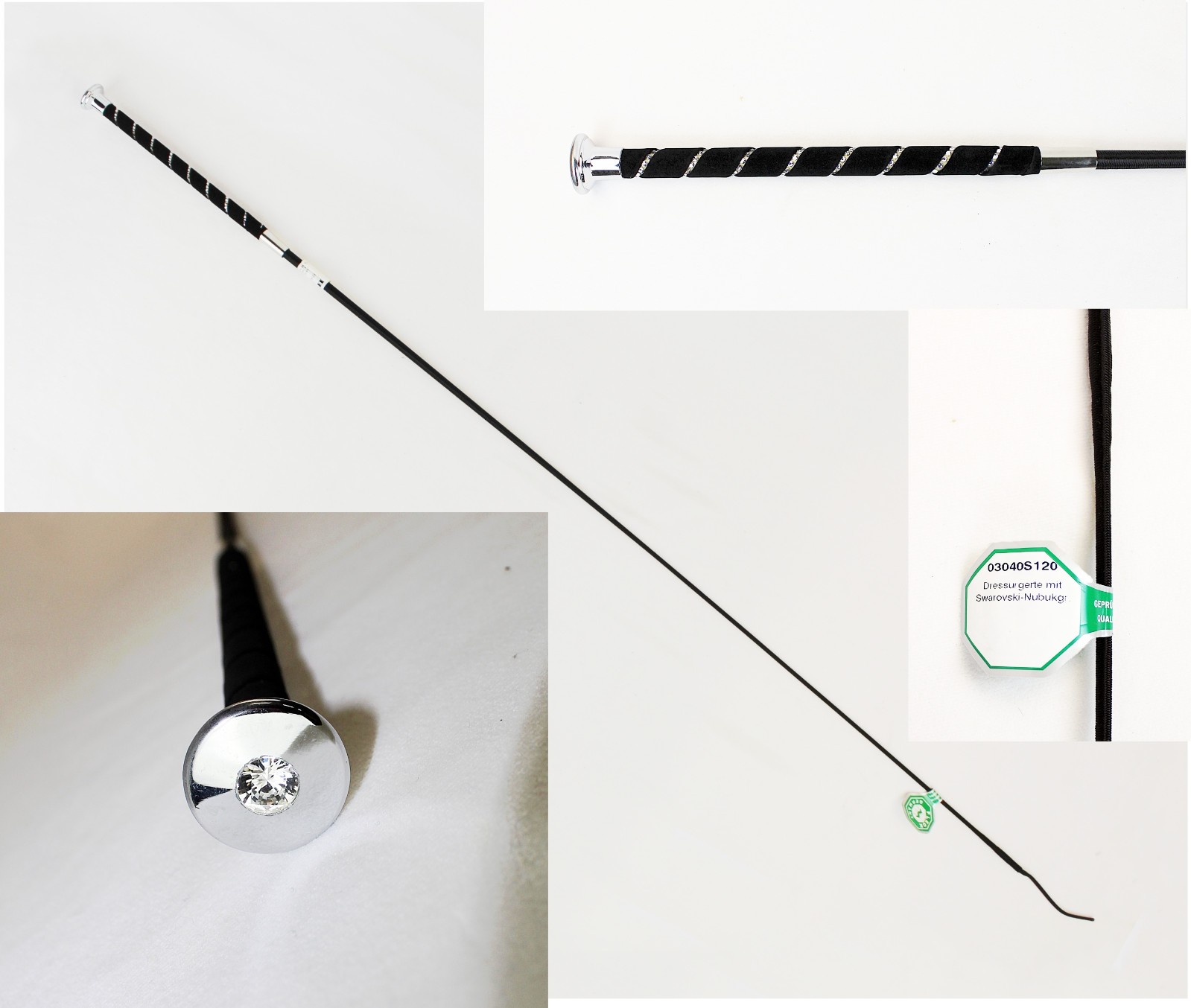 Dressage Whip Swarovski Handle