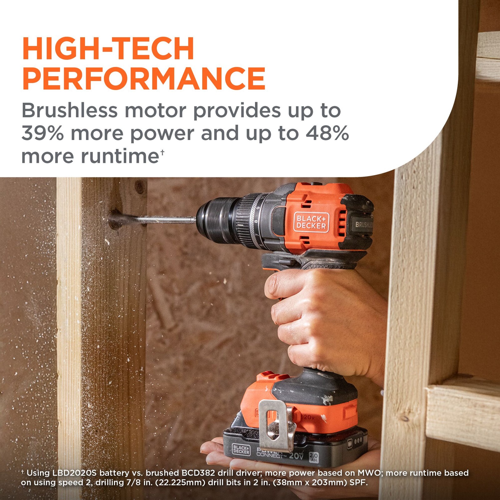 BLACK+DECKER® 20V MAX* POWERCONNECT™ Cordless Brushless Drill Kit - BLD782D1