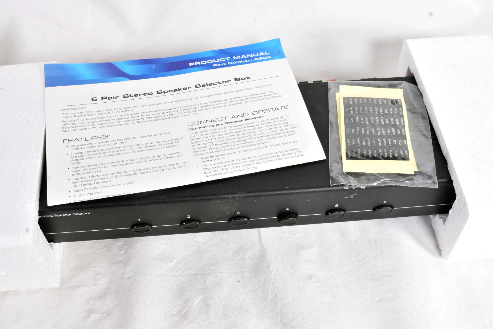 CATALYST AV 6 ZONE SPEAKER SELECTOR NEW OPEN BOX