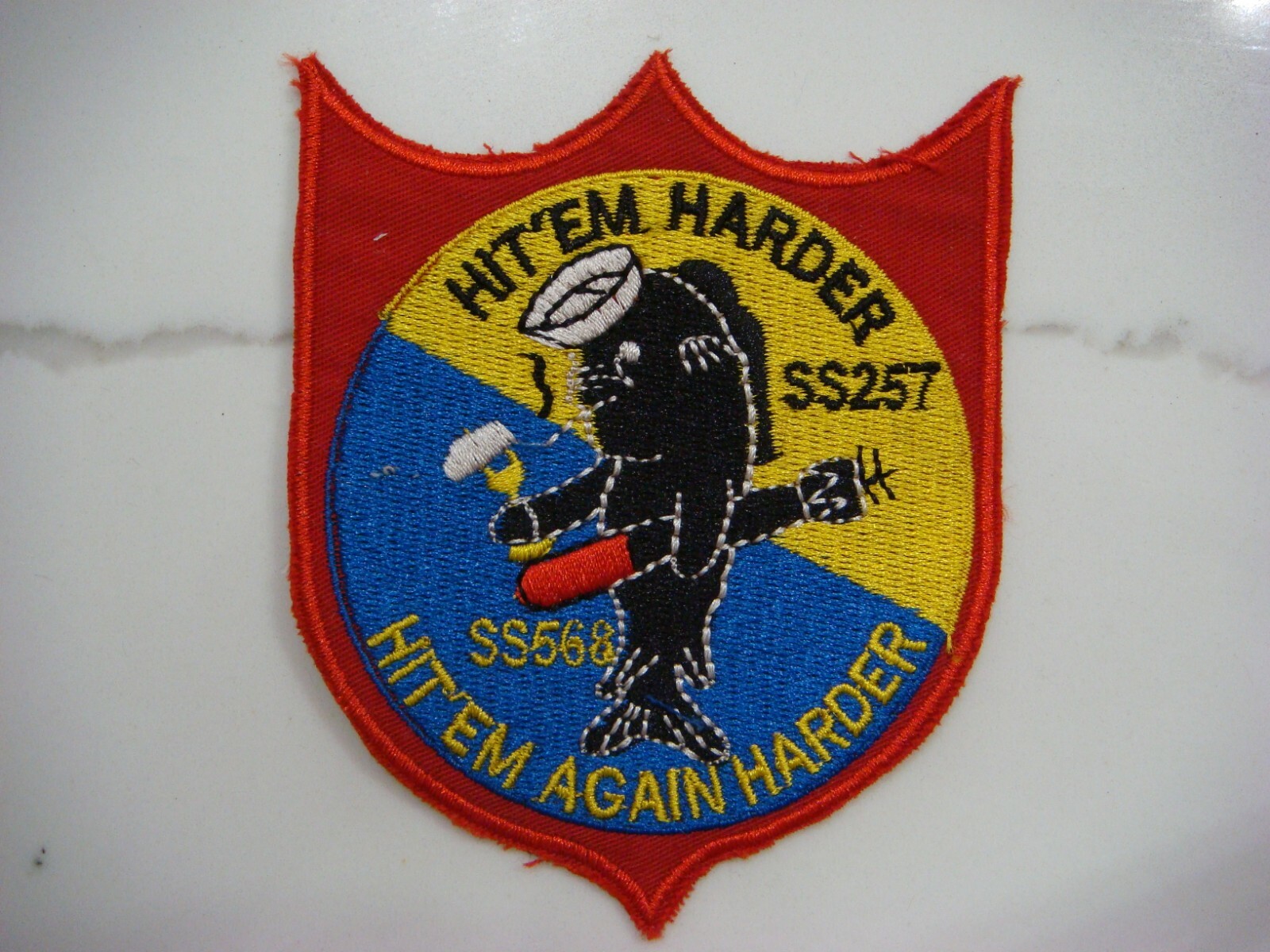 US Navy USS HARDER SS-257 & SS-568 HIT'EM HARDER SUBMARINES PATCH