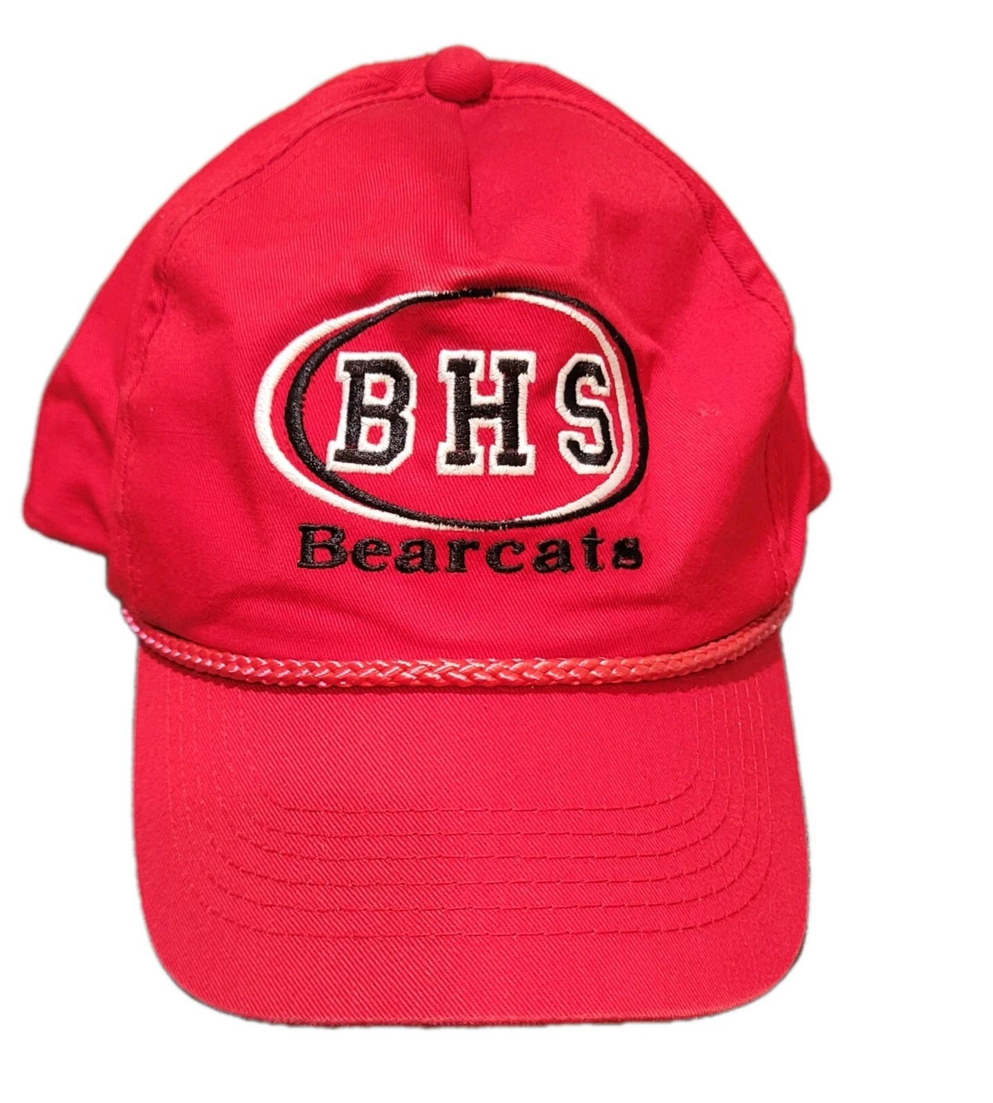 Ballinger Bearcat High School Baseball Cap 1 Size Red Black  OC Adjustable VTG