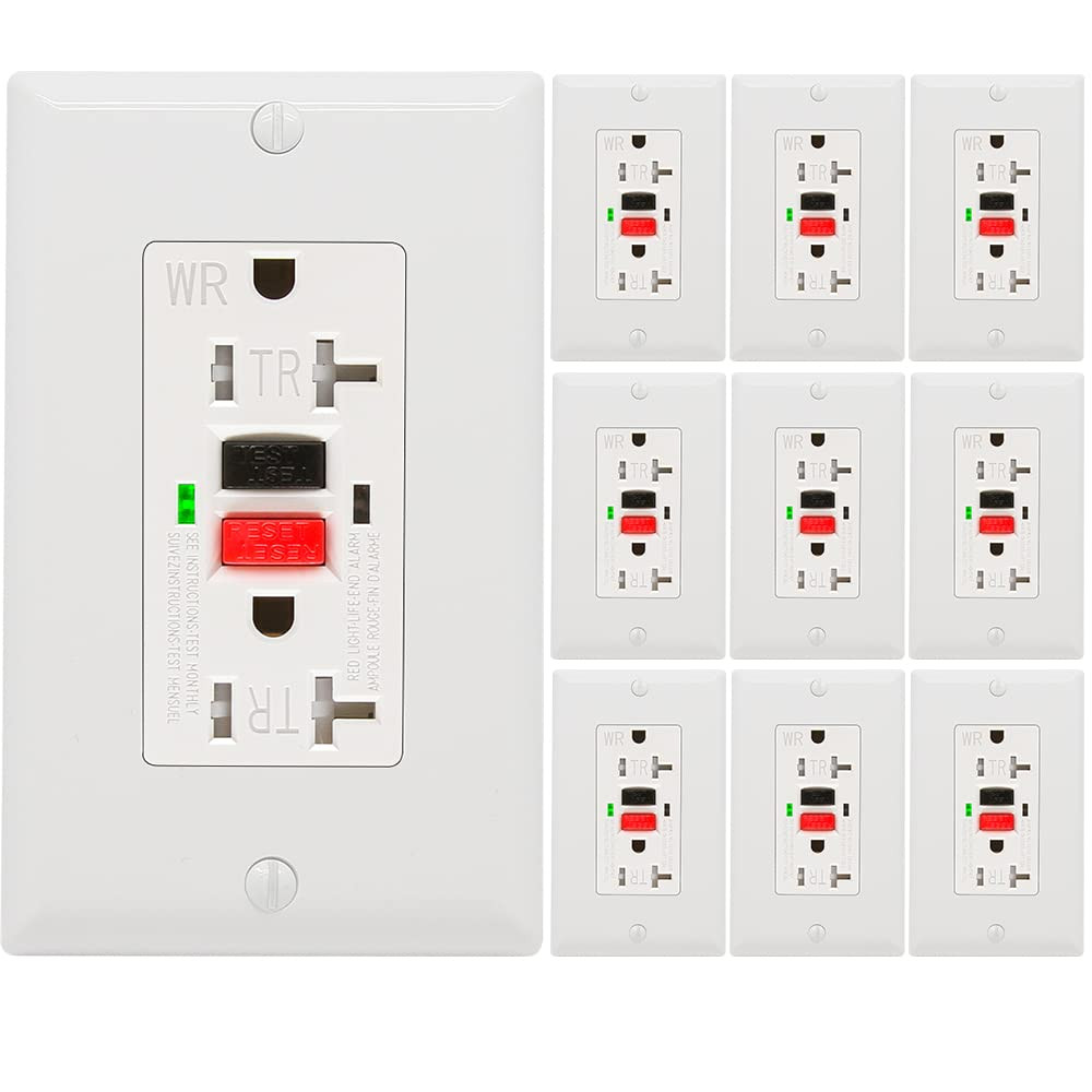 GFCI Outlet 20 Amp, UL Listed, Self-Test GFI Receptacles, Tamperresis