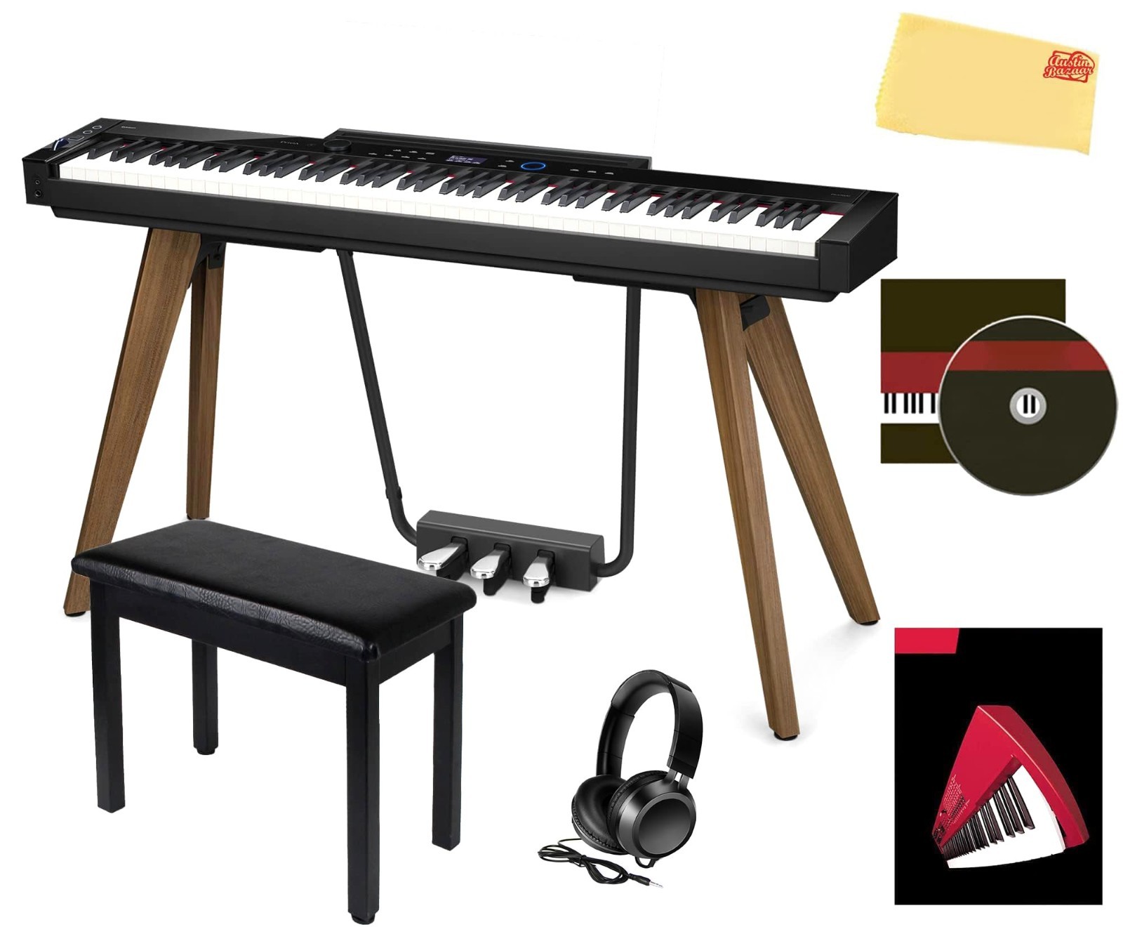 Casio PX-S7000 Privia Slim Digital Piano - Black w/ Furniture Bench