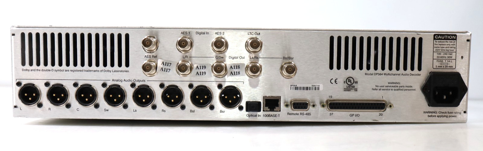 Dolby DP564 Multi-Channel Audio Decoder AES EBU