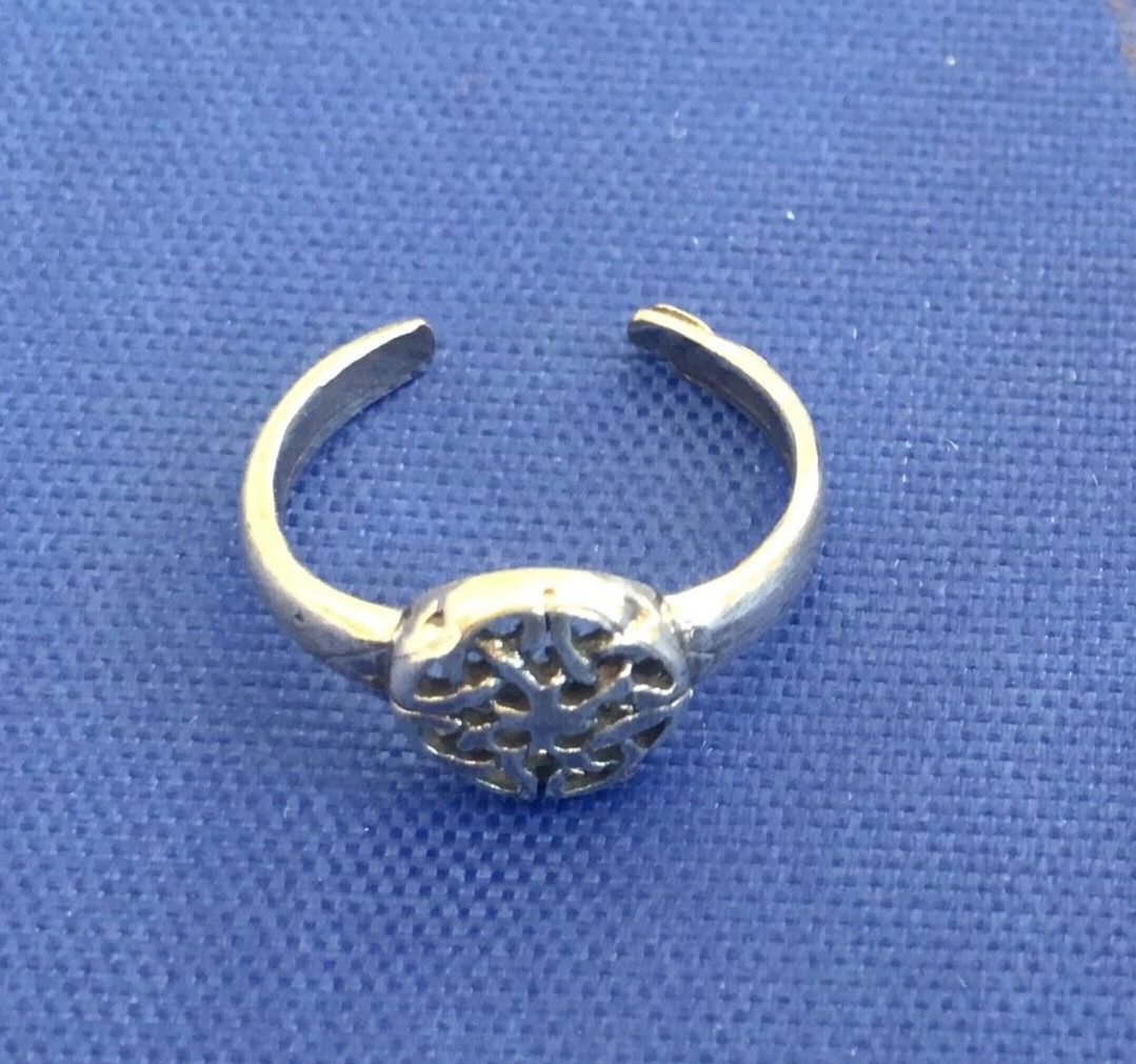 Flowers toe ring genuine .925 sterling silver adjustable + gift box
