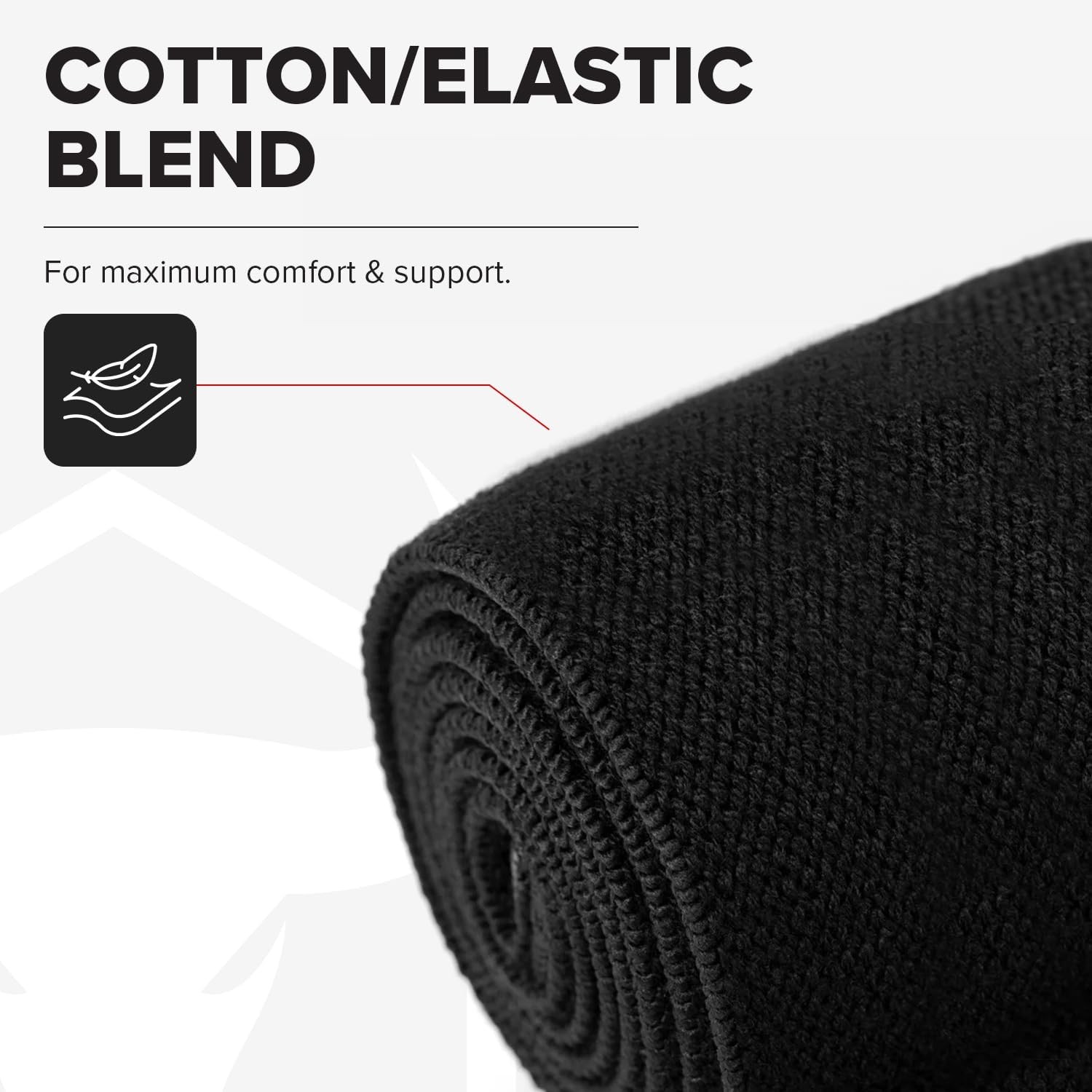 Elbow Wraps for Weightlifting (1 Pair) - 50" Elastic One Size, Black