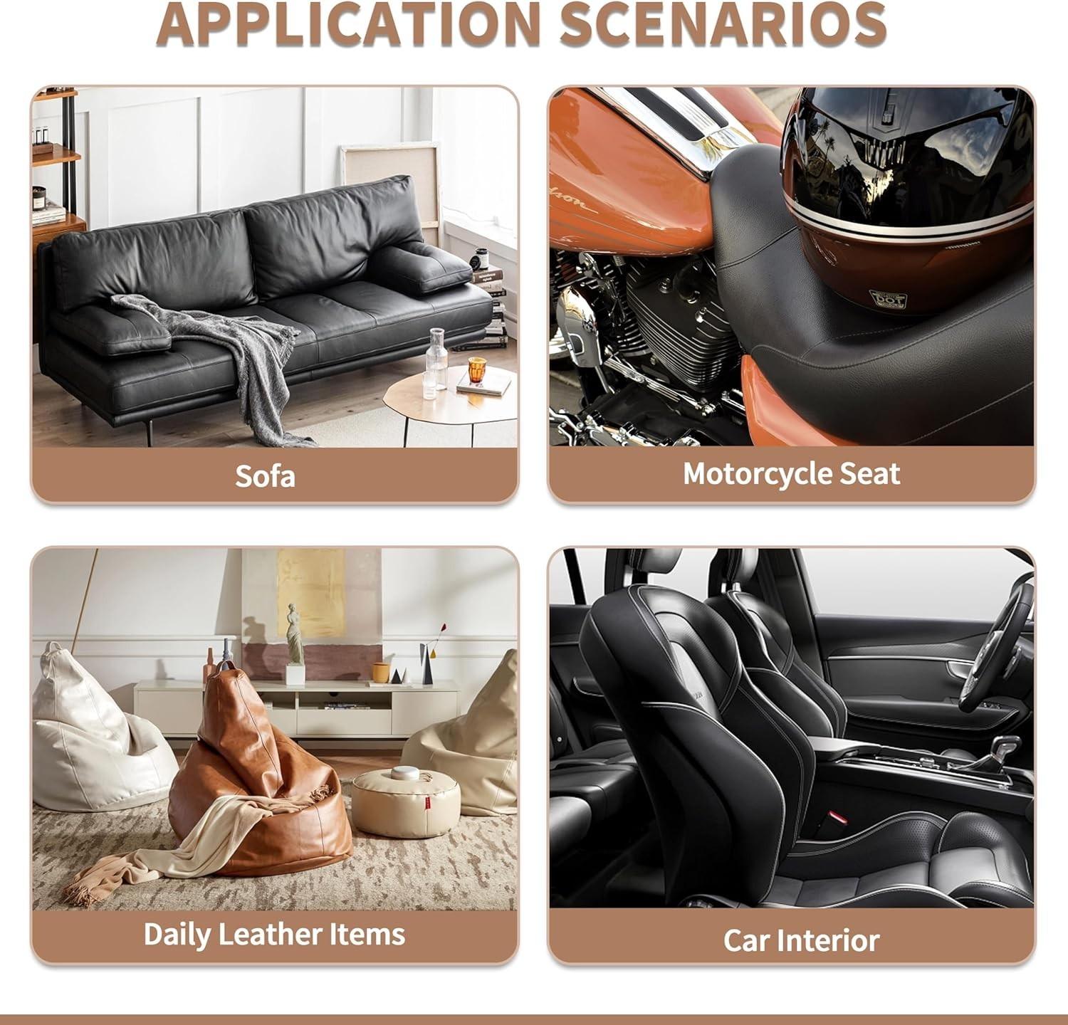 Leather Repair Patch, Self-Adhesive, Sofa/Couch Scratch Fix