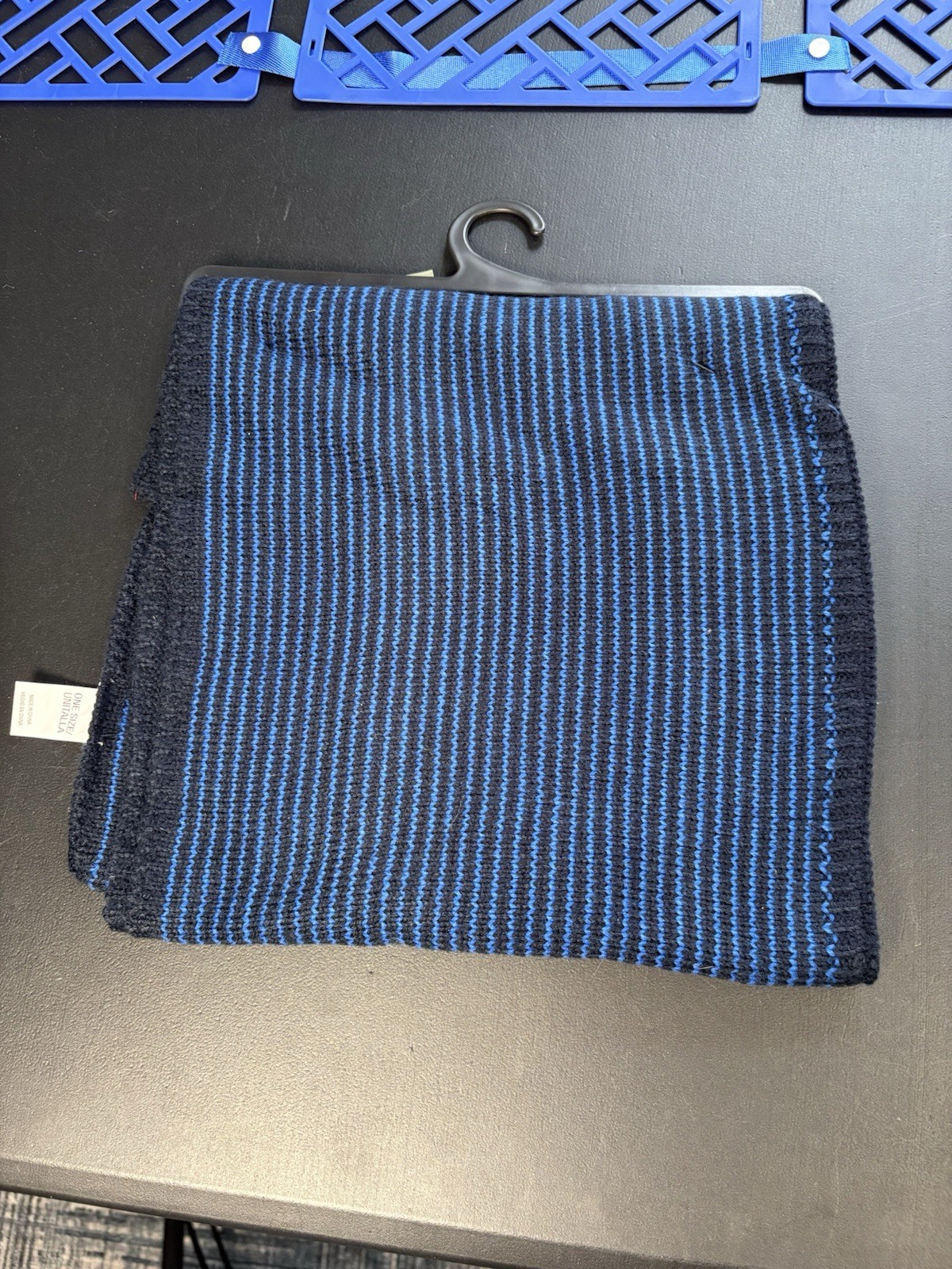 Goodfellow & Co Men's Striped Scarf Warm Winter Navy One Size Fits Most