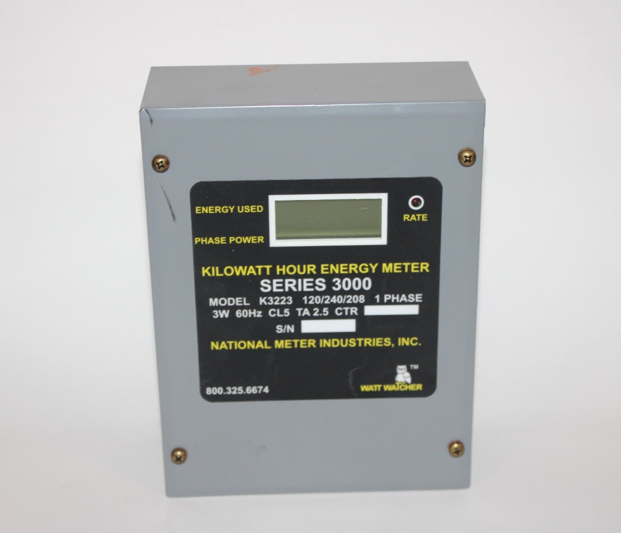 NATIONAL METER INC KILOWATT HOUR ENERGFY METER SERIES 3000