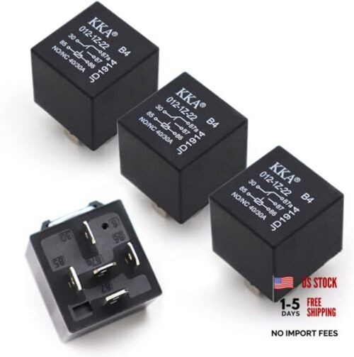 gunhunt 4 PCS 40A Automotive Relays, Car Relay Switch, 5 Pin Relay, 12V