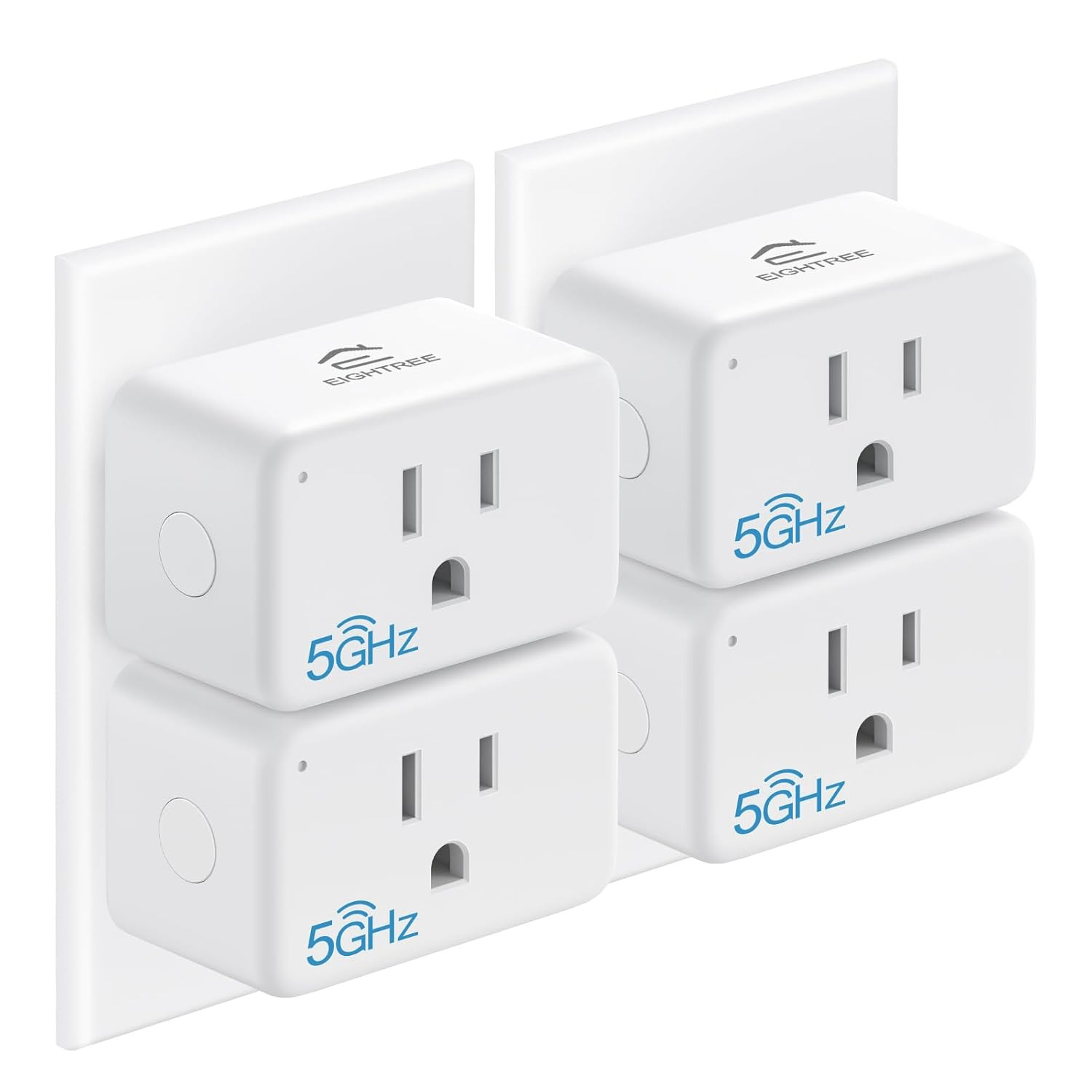 Mini Smart Plug 5Ghz Wi-Fi Compatible 15A, Smart Plugs That Work with Alexa & Go