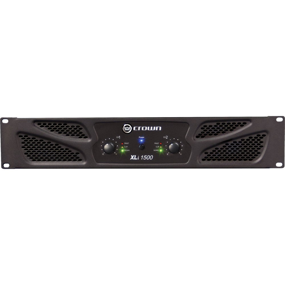 Crown Audio XLi 1500 Stereo Power Amplifier w/ Straps (10-Pack) & (2) Cable