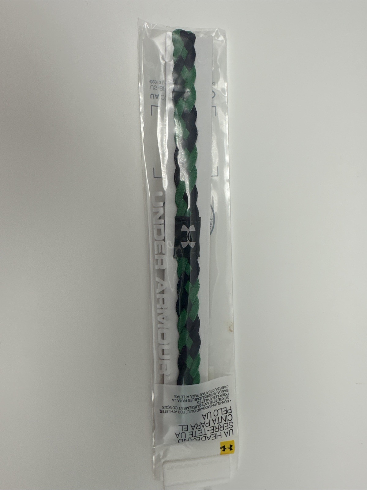 NEW Under Armour Green/Navy Braided Headband