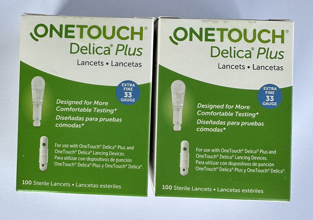 200 ONE TOUCHDELICA PLUS 30 GAUGE LANCETS (2 Boxes of 100) EXP 2026 or later