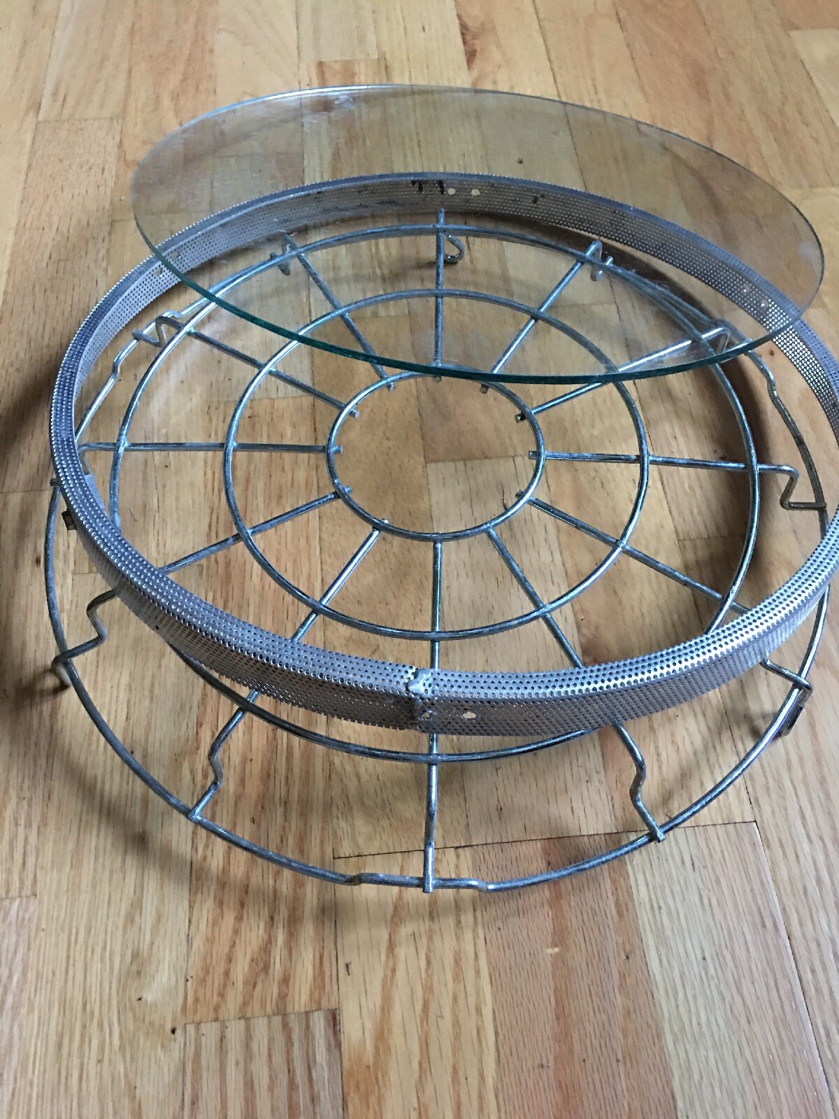 VINTAGE Industrial Light Bulb Gage (Guard) WITH SAFETY GLASS