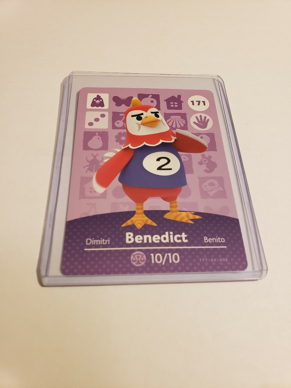 !SUPER SALE! Benedict # 171 Animal Crossing Amiibo Card Horizons Series 2 MINT!