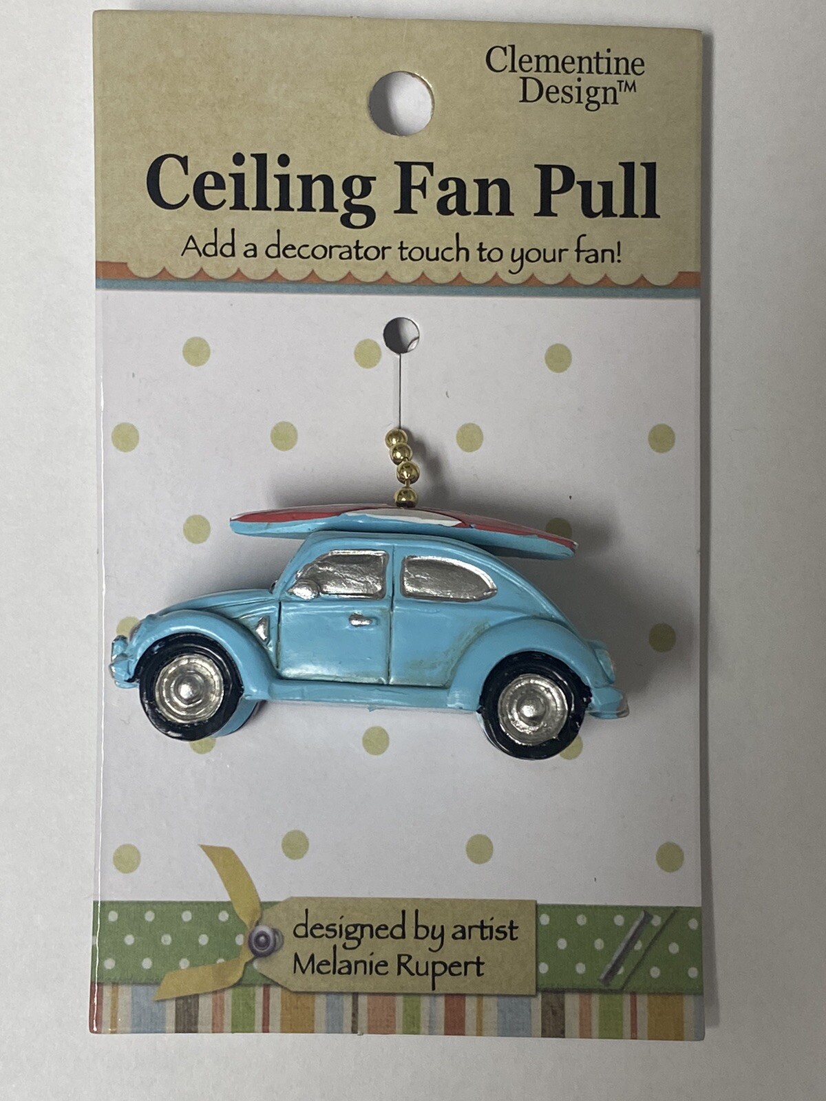 Clementine Design. VW Beetle/Bug Ceiling Fan Pull.